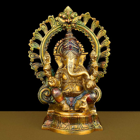 Lord Ganesh, Ganpati, known for Blessing Good Health and Wealth, The Idol Is made from Premium Quality material for long lasting use. Handmade product from the Artisanship of India's Craftsman with Using Modern Style.