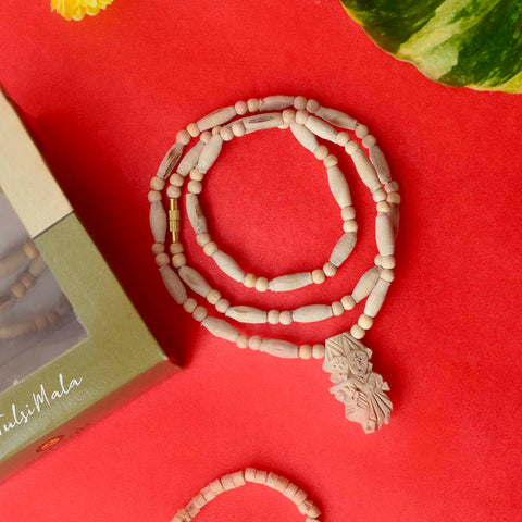 100% Original Charming Tulsi Kanthi Mala With Radha Krishna Locket