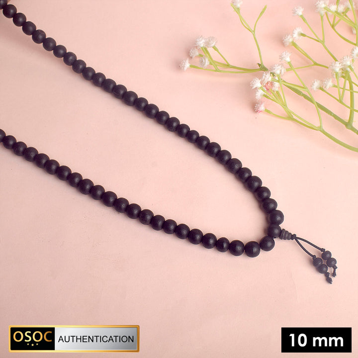 100% Original Govt. Certified 10mm Karungali Mala with Sumeru Bead and Matt Finish. India’s Largest Pooja Accessories Brand - www.satvikstore.in