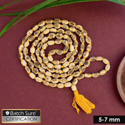 100% Original Tulsi Kanthi Jap Mala with 5-7mm superfine quality beads – sacred wooden prayer mala for chanting and meditation. India’s Premium Jap Mala Store - www.satvikstore.in