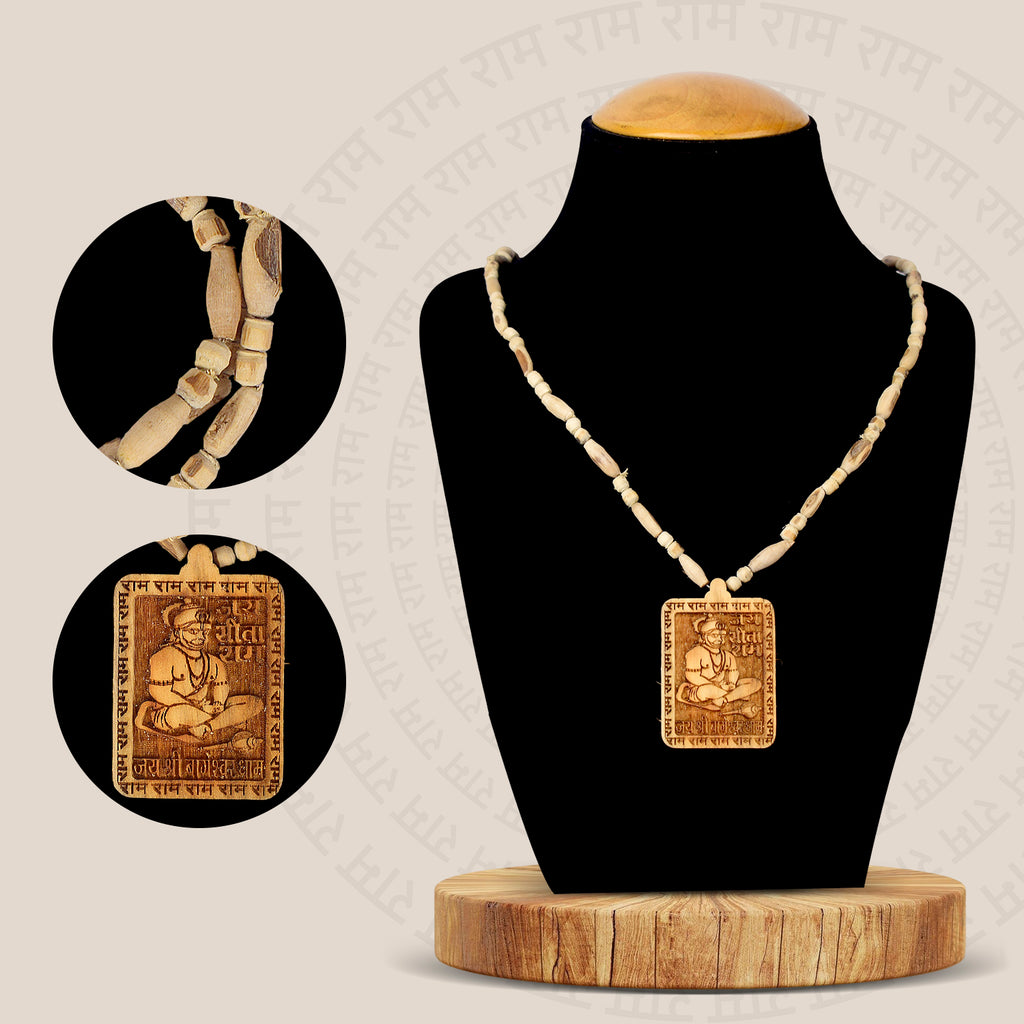 Buy 100% Original Tulsi Mala with Jai Sita Ram / Jai Shri Bageshwar Dham Wooden Locket, ideal for daily chanting, meditation, and spiritual devotion. Made from pure Tulsi beads, this sacred mala brings divine protection, focus, and peace to your spiritual routine. India’s Largest Brass Idols Brand - www.satvikstore.in