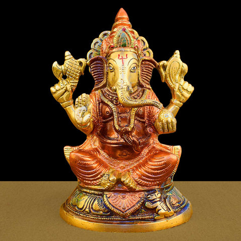 Lord Ganesh, Ganpati, known for Blessing Good Health and Wealth, The Idol Is made from Premium Quality material for long lasting use. Handmade product from the Artisanship of India's Craftsman with Using Modern Style.