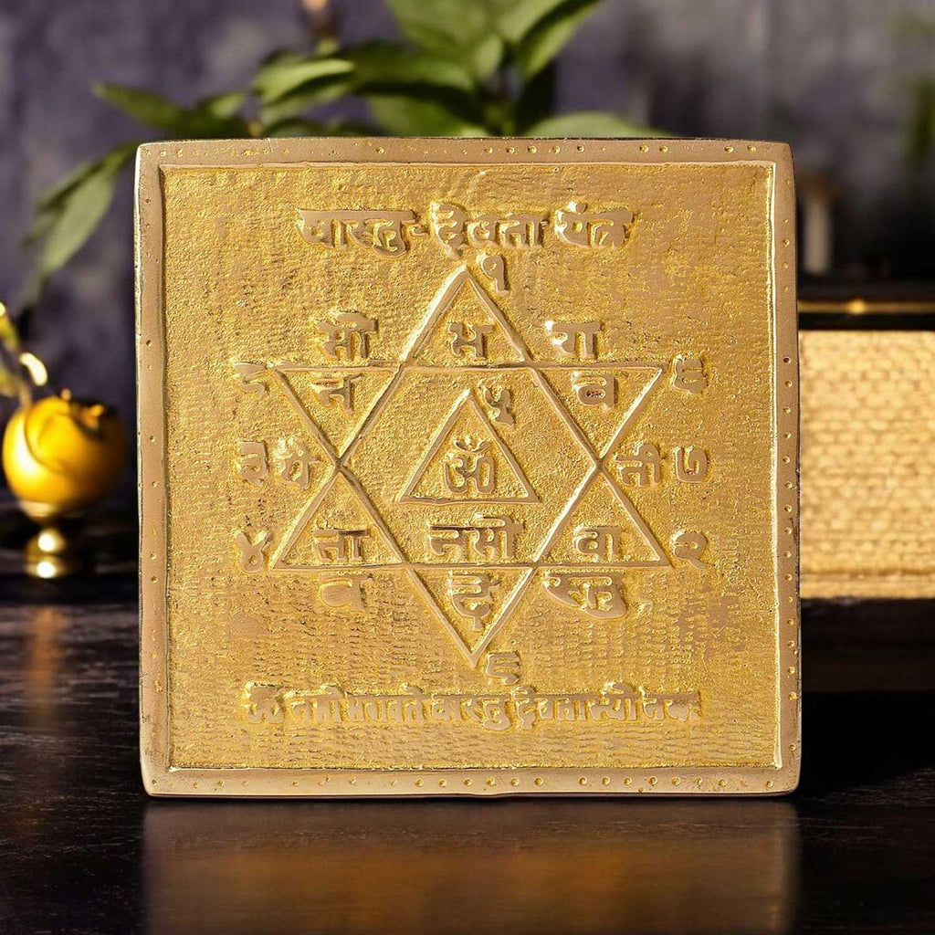 Intricately engraved Asht Dhatu Vastu Devta Yantra featuring 45 Devtas, designed for correcting Vastu doshas and harmonizing spiritual energies in homes and offices. India’s Largest Pooja Accessories Brand - www.satvikstore.in
