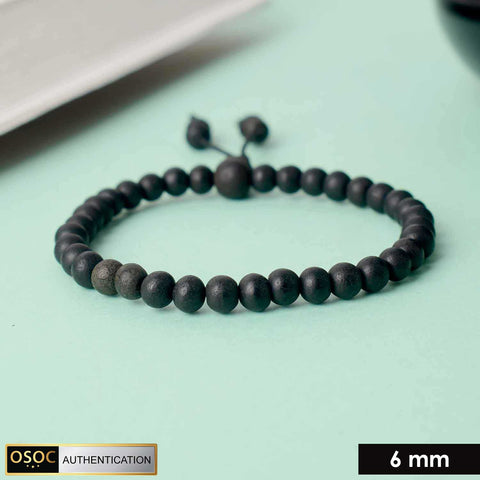 6 mm Govt. Certified Karungali Bracelet with Matt Finish