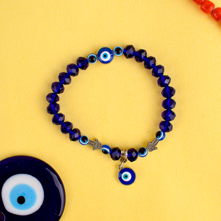 Charming Evil Eye Bracelet for Girls and Women with a stylish evil eye charm, providing protection and a touch of elegance. India’s Largest Pooja Accessories Brand – www.satvikstore.in