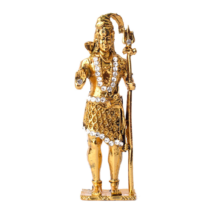 Standing Shiv Idol (Golden) Puja Store Online Pooja Items Online Puja Samagri Pooja Store near me www.satvikstore.in