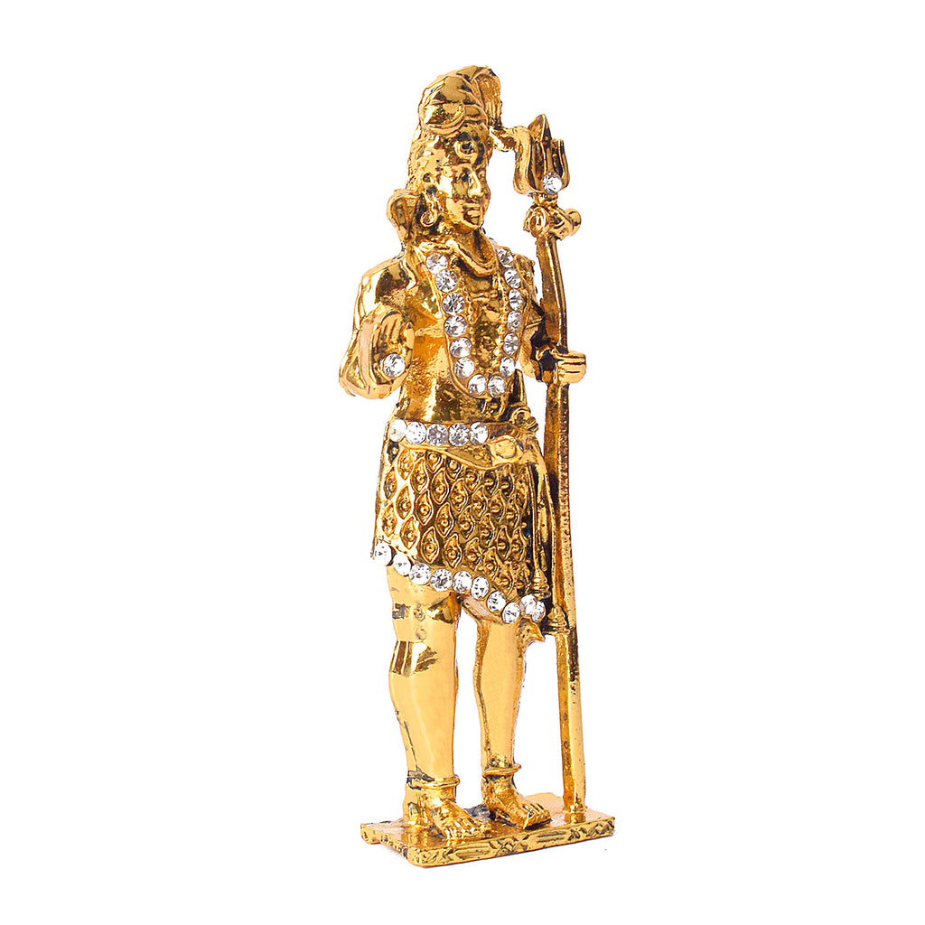 Standing Shiv Idol (Golden) Puja Store Online Pooja Items Online Puja Samagri Pooja Store near me www.satvikstore.in