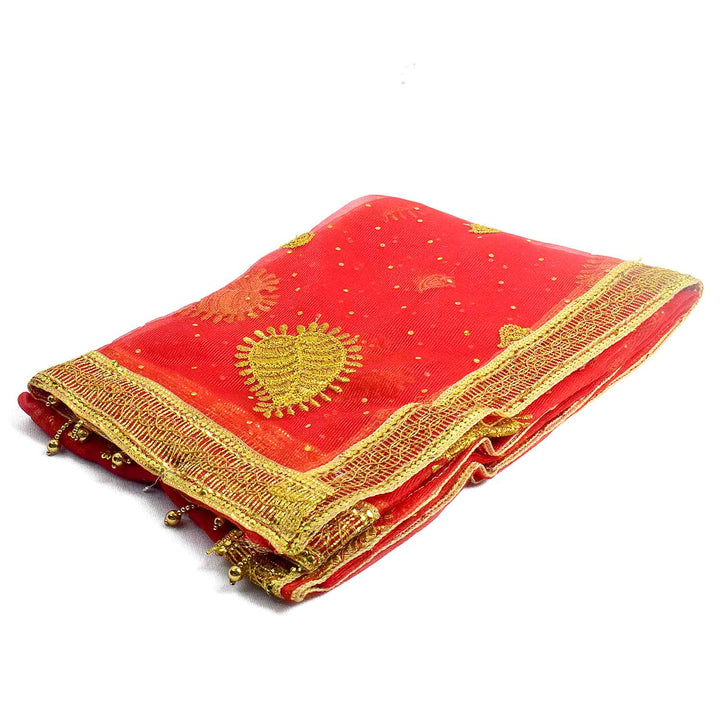 Enhance your puja altar with this exquisite Pink Chunri, adorned with golden motif embroidery for a divine and elegant look. Measuring 194 cm (76 inches) in length and 118 cm (46 inches) in height, this cloth is perfect for Devi puja, religious ceremonies, and festive rituals.

🛍️ Shop now at Satvik Store for authentic spiritual and religious products. 🌸🙏
