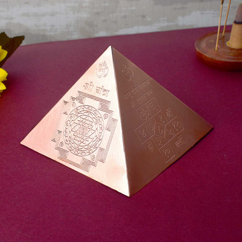 Small Copper Pyramid with precise Vastu geometry, designed for energy balancing, vastu correction, spiritual protection, and amplifying positivity in any environment. India’s Largest Pooja Accessories Brand - www.satvikstore.in


