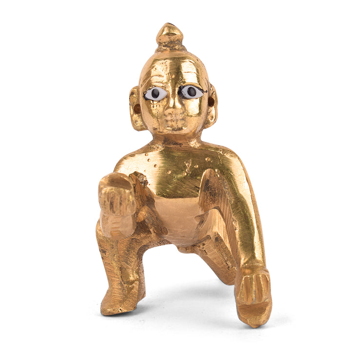 Brass Laddu Gopal Idol (Size 1) Puja Store Online Pooja Items Online Puja Samagri Pooja Store near me www.satvikstore.in