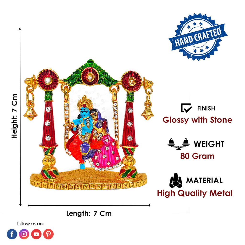 Radha Krishna on Swing Idol Puja Store Online Pooja Items Online Puja Samagri Pooja Store near me www.satvikstore.in