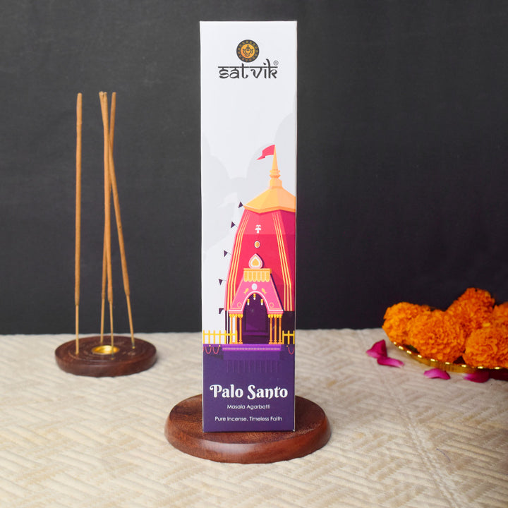 Palo Santo Pure Masala Incense Sticks pack for cleansing, meditation, and positivity. India’s Largest Pooja Accessories Brand - www.satvikstore.in