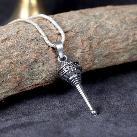 Silver Hanuman Gada Pendant for protection and devotion with Jai Shree Ram engraving. India’s Largest Pooja Accessories Brand – www.satvikstore.in
