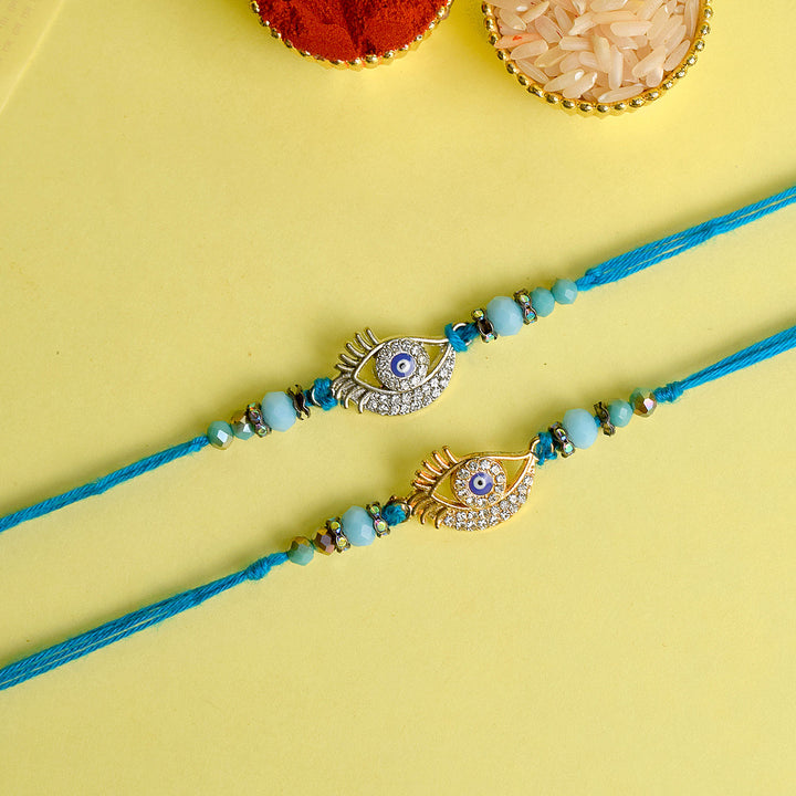 Set of 2 Traditional Rakhis for Brothers with Roli Chawal and Ram Sita Stickers – Raksha Bandhan Gift Pack. India’s Largest Pooja Accessories Brand - www.satvikstore.in
