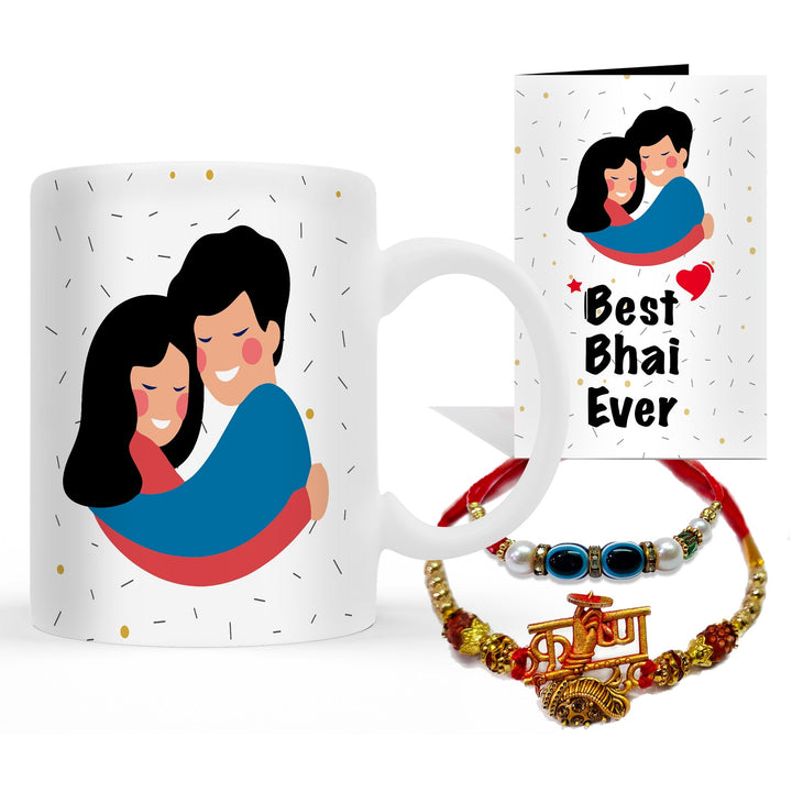 Rakhi with Mug Gift Combo Set Puja Store Online Pooja Items Online Puja Samagri Pooja Store near me www.satvikstore.in