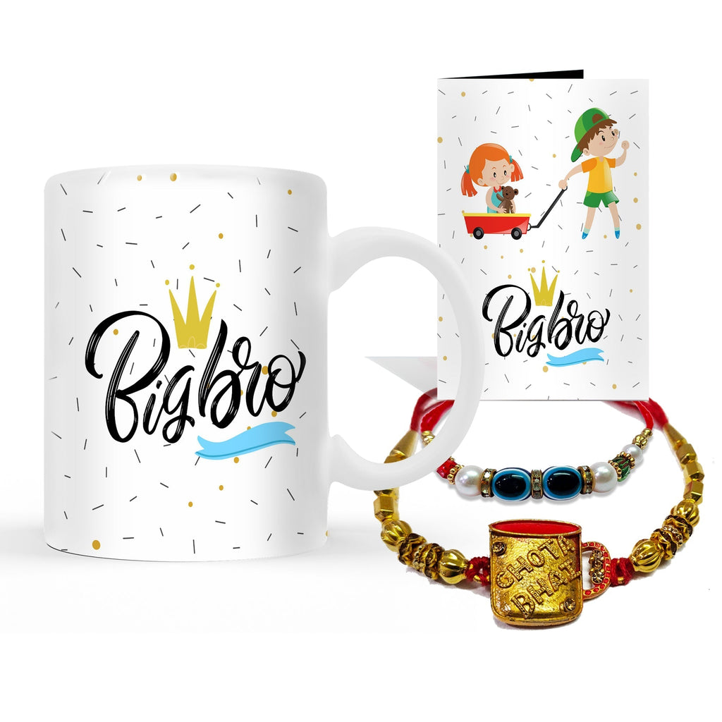 Rakhi with Mug Gift Combo Set Puja Store Online Pooja Items Online Puja Samagri Pooja Store near me www.satvikstore.in