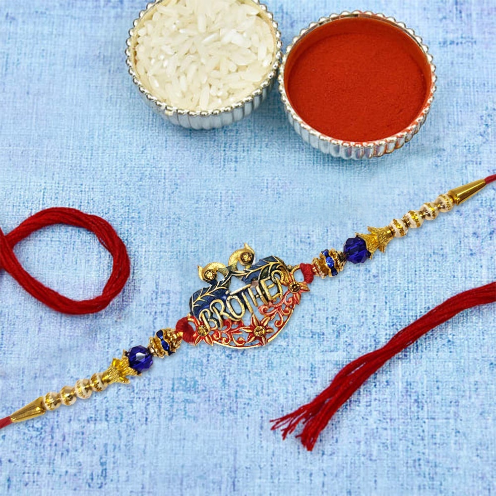 Rakhi with Tie Gift Combo Set Puja Store Online Pooja Items Online Puja Samagri Pooja Store near me www.satvikstore.in