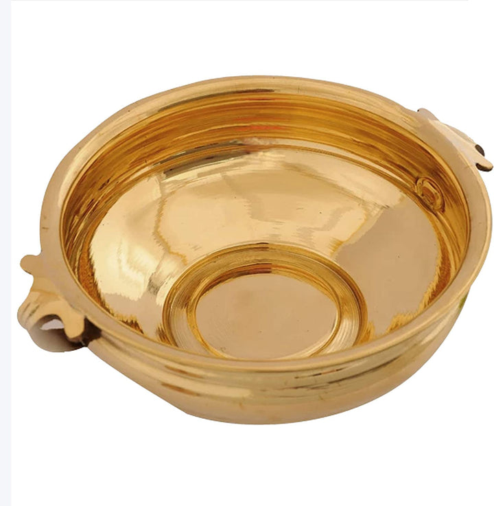 8 Inch Decorative Brass Designer Urli Puja Store Online Pooja Items Online Puja Samagri Pooja Store near me www.satvikstore.in