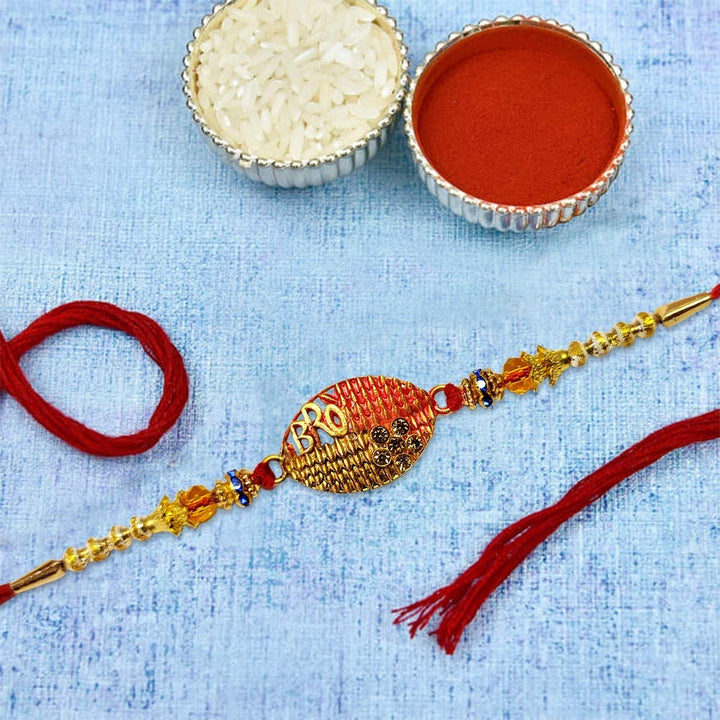 Rakhi with Tie Gift Combo Set Puja Store Online Pooja Items Online Puja Samagri Pooja Store near me www.satvikstore.in