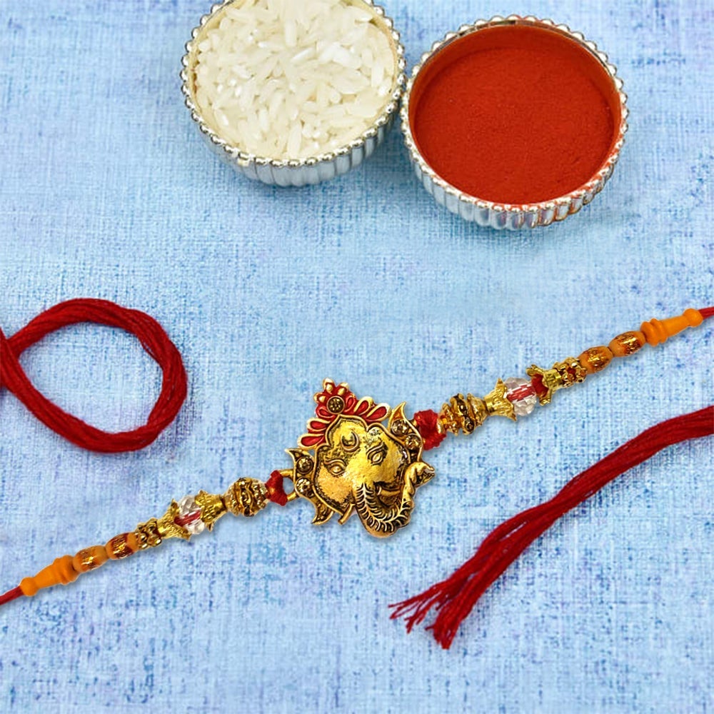 Rakhi with Tie Gift Combo Set Puja Store Online Pooja Items Online Puja Samagri Pooja Store near me www.satvikstore.in