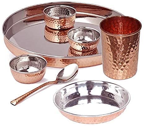 Copper Hammered Thali Puja Store Online Pooja Items Online Puja Samagri Pooja Store near me www.satvikstore.in