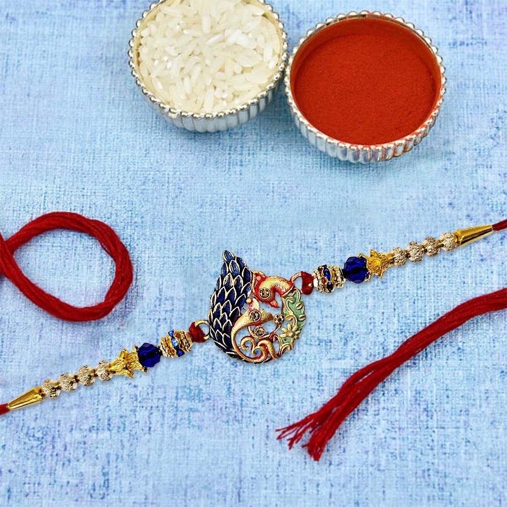 Rakhi with Tie Gift Combo Set Puja Store Online Pooja Items Online Puja Samagri Pooja Store near me www.satvikstore.in