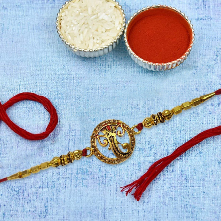 Rakhi with Tie Gift Combo Set Puja Store Online Pooja Items Online Puja Samagri Pooja Store near me www.satvikstore.in