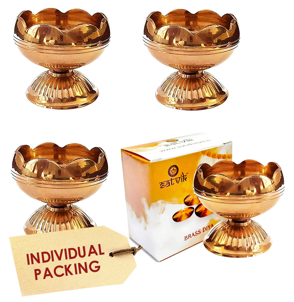 Antique Designer Pure Brass Diya (Large) Puja Store Online Pooja Items Online Puja Samagri Pooja Store near me www.satvikstore.in