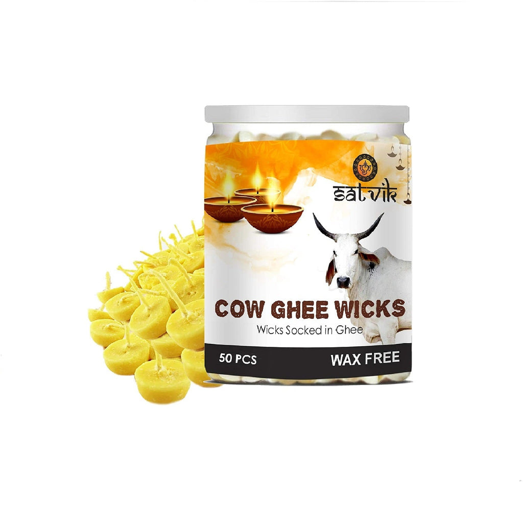 Pure Cow Ghee Wicks (Wax Free) Puja Store Online Pooja Items Online Puja Samagri Pooja Store near me www.satvikstore.in