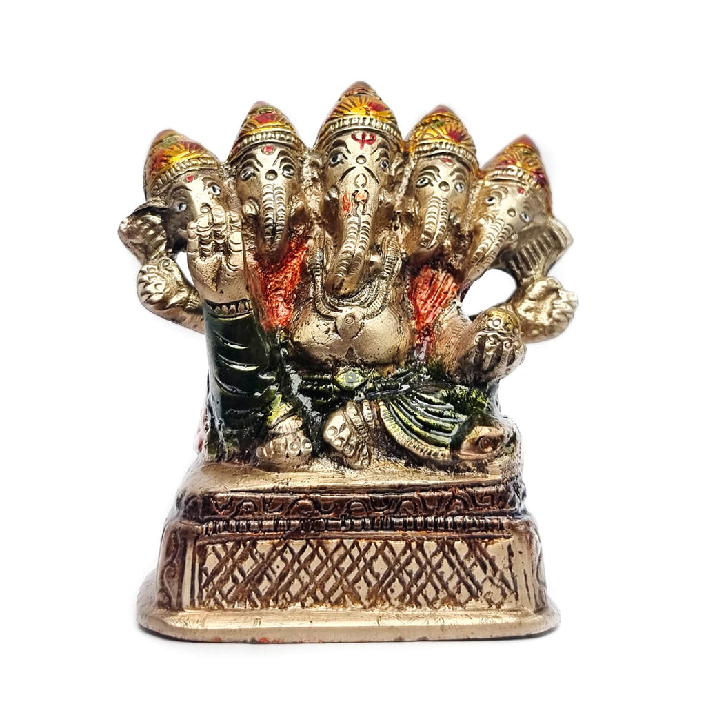 Brass Panchmukhi Ganesh Statue Puja Store Online Pooja Items Online Puja Samagri Pooja Store near me www.satvikstore.in