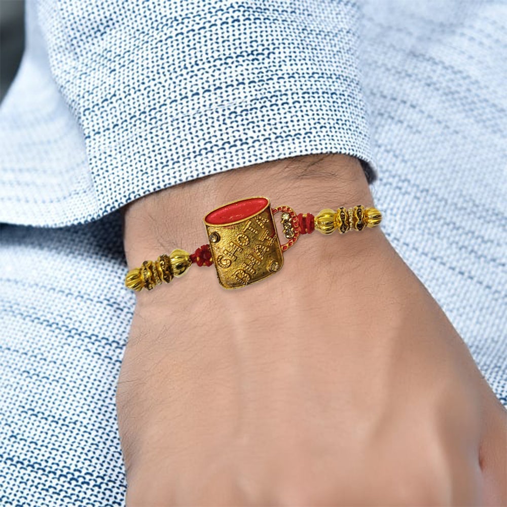 Rakhi with Mug Gift Combo Set Puja Store Online Pooja Items Online Puja Samagri Pooja Store near me www.satvikstore.in