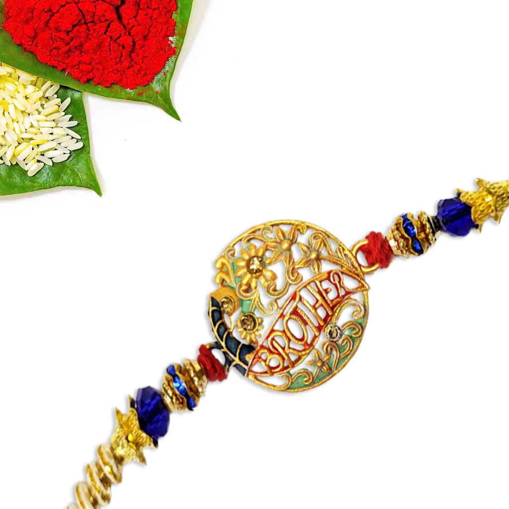 Rakhi with Tie Gift Combo Set Puja Store Online Pooja Items Online Puja Samagri Pooja Store near me www.satvikstore.in