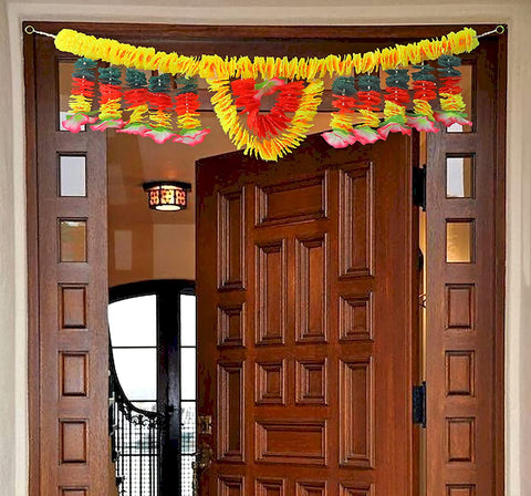 Vibrant Artificial Flower Bandarwal for Door Decoration Floral Toran (Design-3) with colorful blooms, perfect for festive occasions, weddings, and home decor.India’s Largest Pooja Accessories Brand – www.satvikstore.in