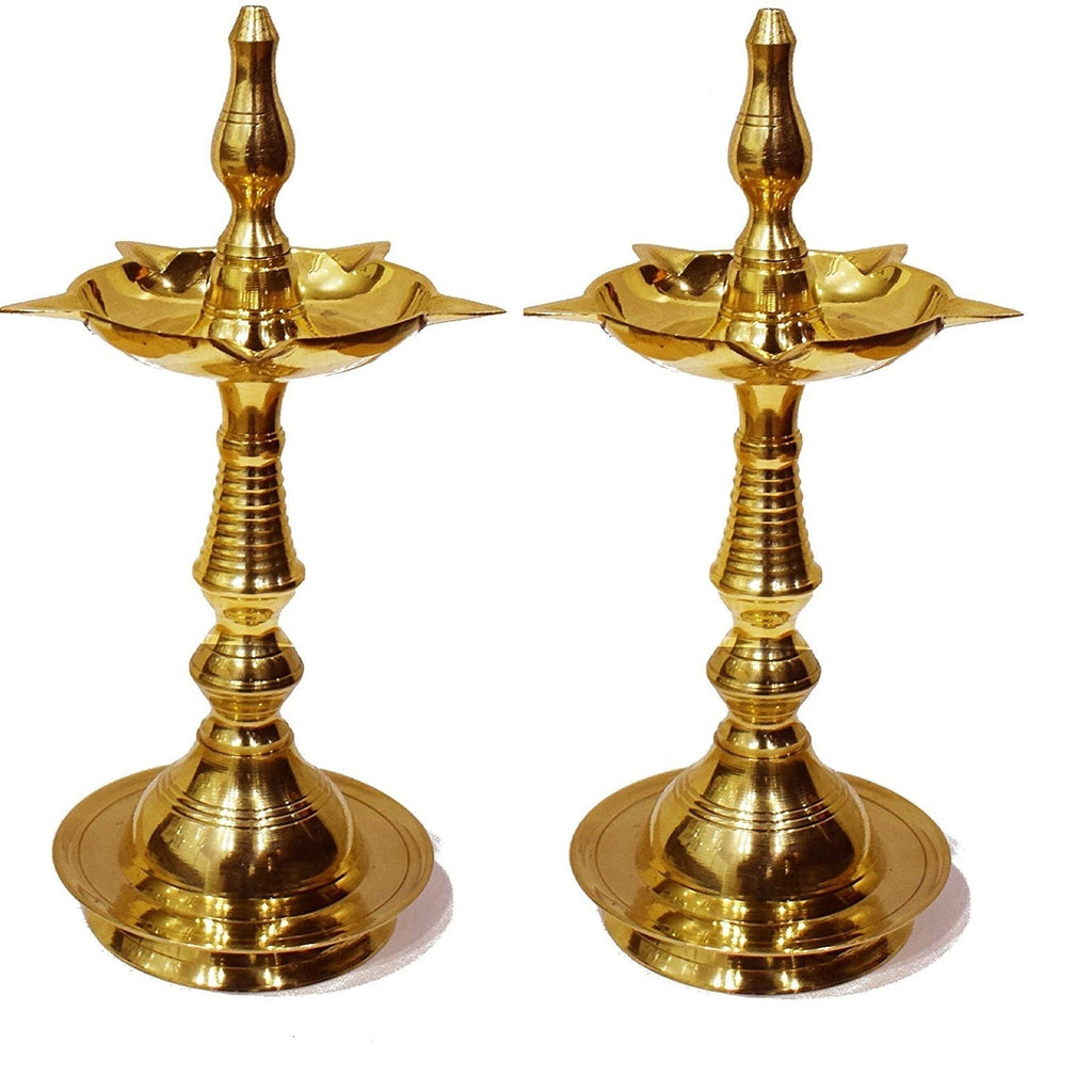 Traditional Brass Kerala Diya (6.5 Inch) Puja Store Online Pooja Items Online Puja Samagri Pooja Store near me www.satvikstore.in