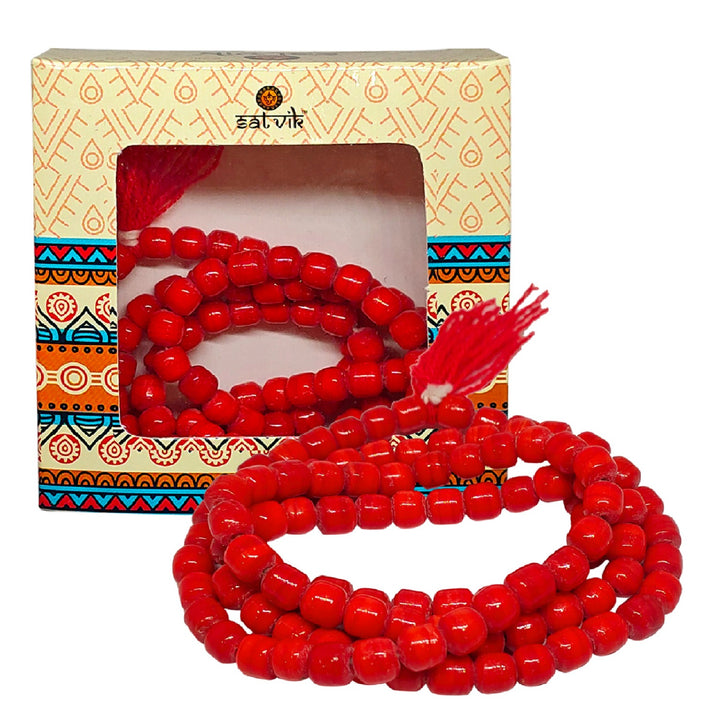 Lal Munga (Blood Stone) Mala Puja Store Online Pooja Items Online Puja Samagri Pooja Store near me www.satvikstore.in