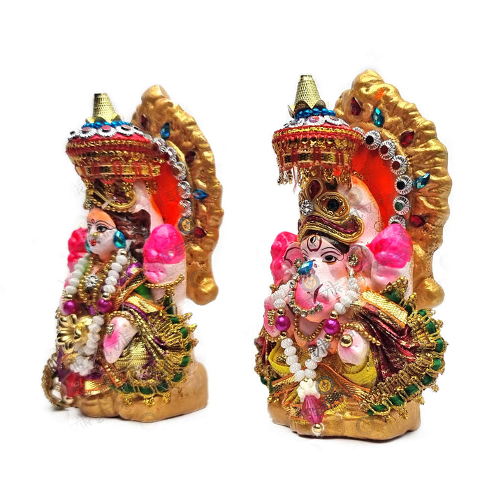 Lakshmi Ganesha Traditional Clay Statue Puja Store Online Pooja Items Online Puja Samagri Pooja Store near me www.satvikstore.in