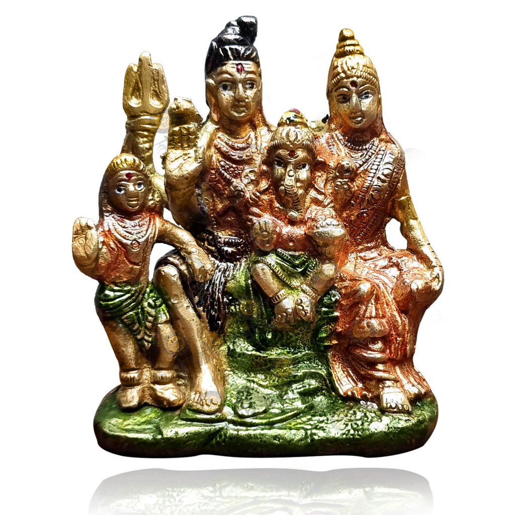 Brass Sampurna Shiv Parivaar Idol Puja Store Online Pooja Items Online Puja Samagri Pooja Store near me www.satvikstore.in