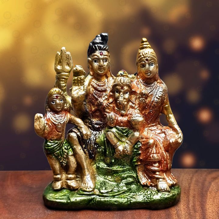 Brass Sampurna Shiv Parivaar Idol Puja Store Online Pooja Items Online Puja Samagri Pooja Store near me www.satvikstore.in