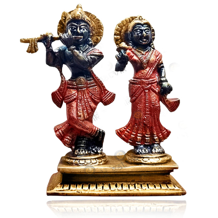 Brass Radha Krishna Idol Puja Store Online Pooja Items Online Puja Samagri Pooja Store near me www.satvikstore.in