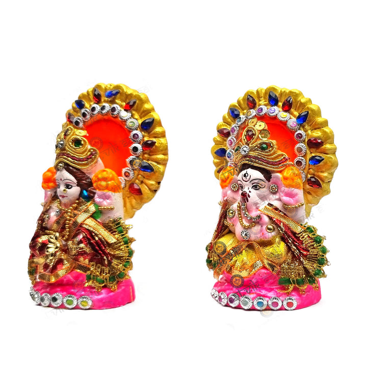 Lakshmi Ganesha Traditional Clay Statue Puja Store Online Pooja Items Online Puja Samagri Pooja Store near me www.satvikstore.in