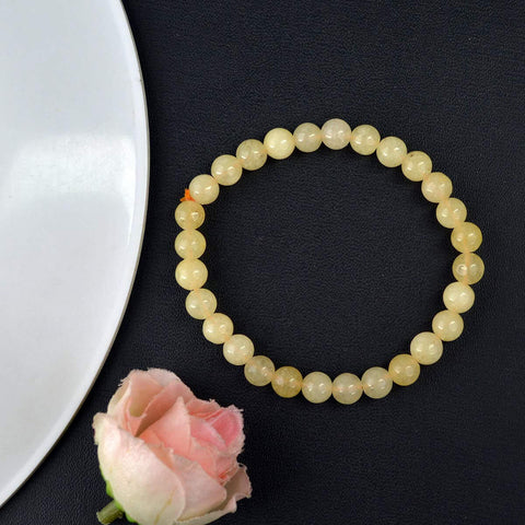 Authentic Golden Quartz Crystal Bracelet for Reiki Healing with 6mm Beads for Positive Energy and Balance. India’s Largest Pooja Accessories Brand – www.satvikstore.in